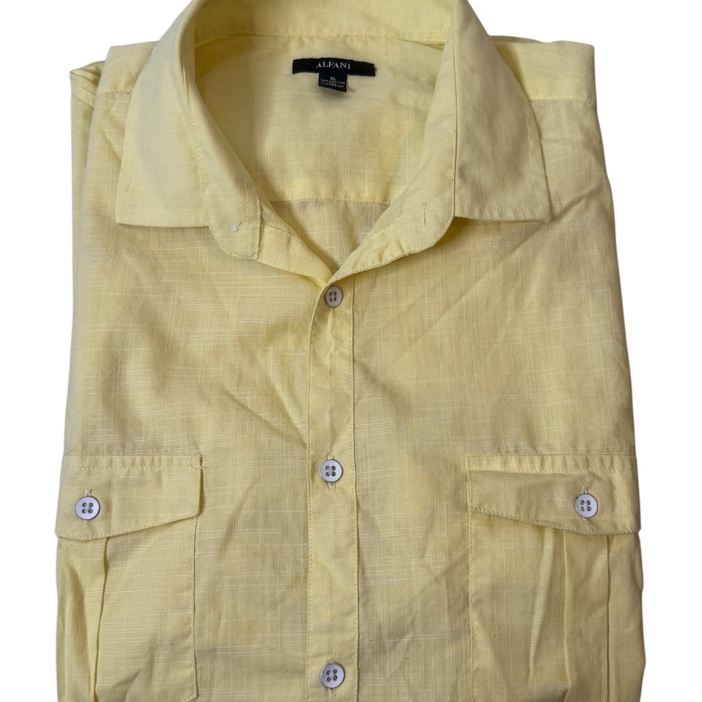 Alfani Yellow Cotton Shirt
